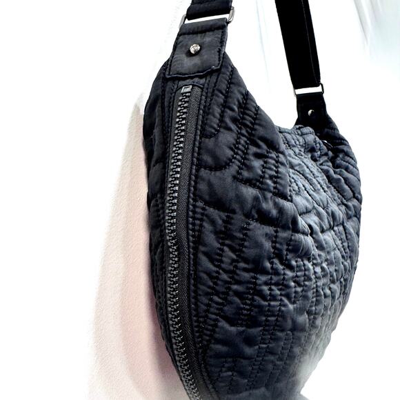 Harley-Davidson Quilted Shoulder Bag Black Nylon Hobo – Genuine MotorClothes - Picture 6 of 16